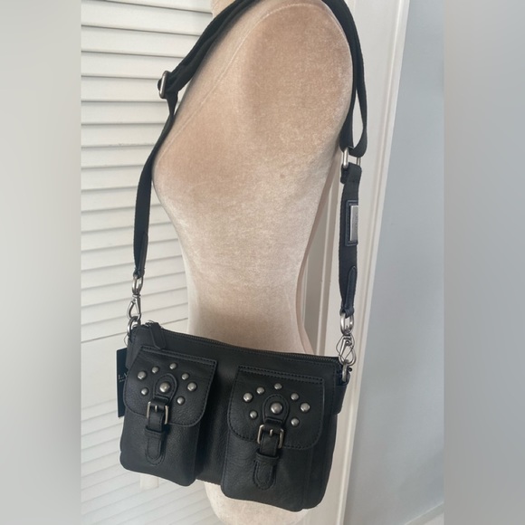 NWT Ralph Lauren Studded Leather Medium Noa Crossbody - Picture 11 of 13